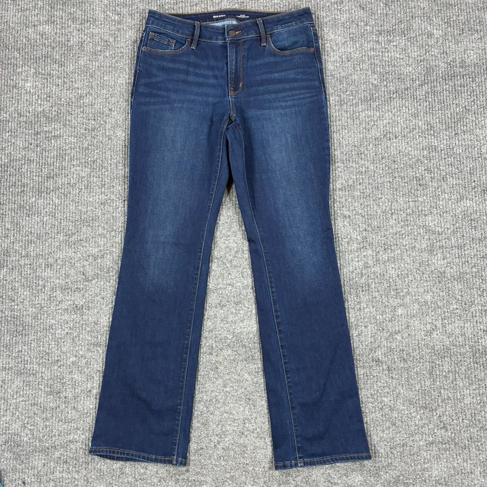 Old Navy Kicker Bootcut Jeans Womens Size 10 Blue Denim Stretch Mid Rise
